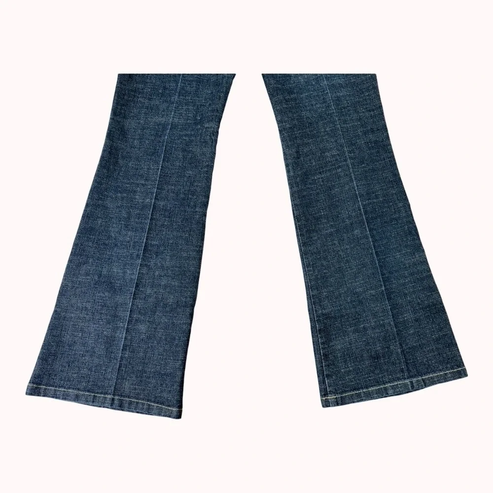 Kenneth Cole Jeans Womens 8 (30x31)‎ Blue Flare Wide Leg Stretch USA